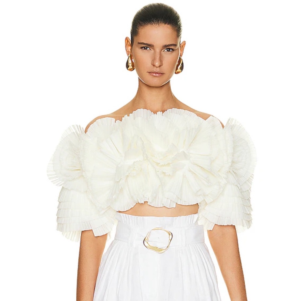 ISO Aje. Expressive pleated top US L